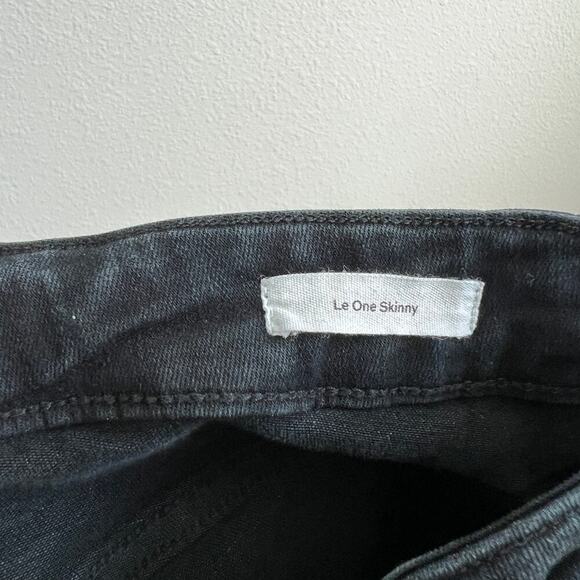 Frame Le One Skinny Jeans Women's 2 Fits Sizes 29-34 Black High Rise Stretch - Picture 6 of 7